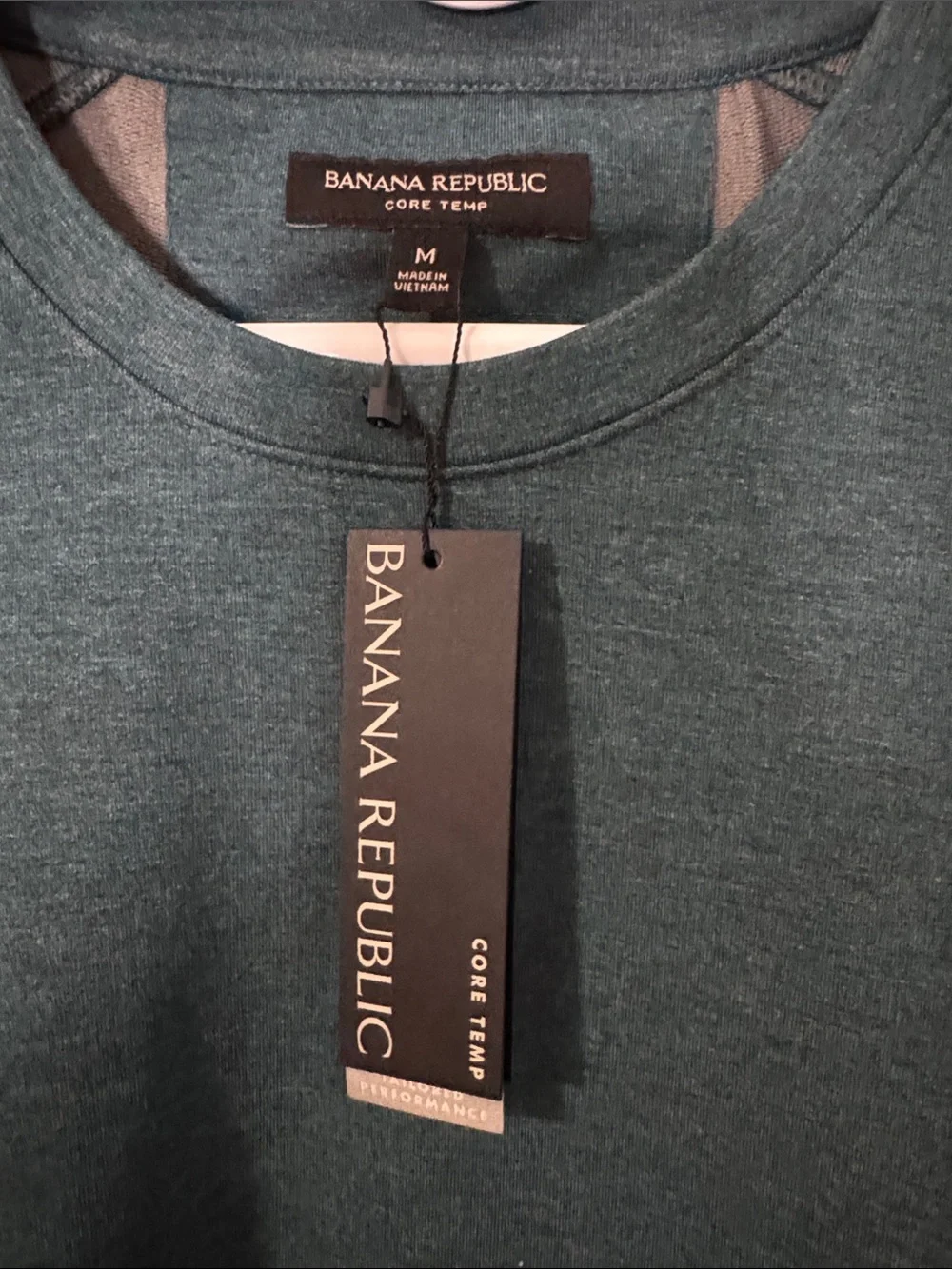 Banana Republic Men’s Medium Dark Teal Long Sleeve Core Temp Crewneck NWT